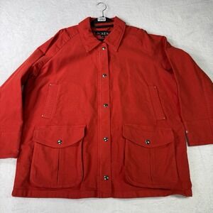 J Crew Broken in Barn Jacket Womens 2X Plus Brushed Chino Crisp Scarlet Red